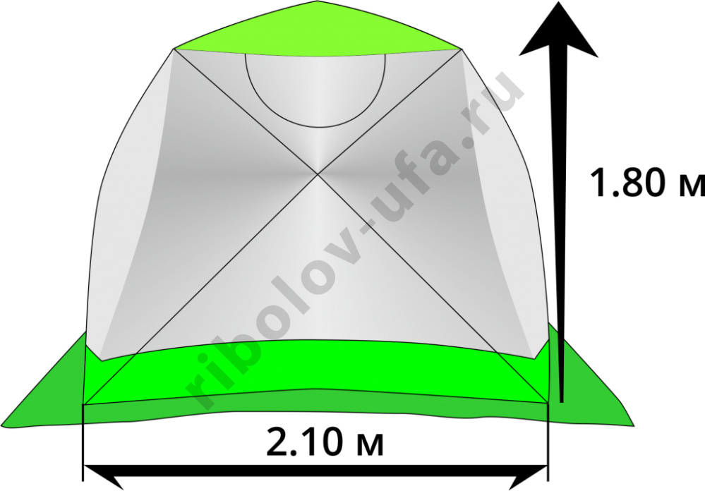 Палатка зимняя Лотос Куб Классик С9 210x210x180  6,2кг стеклопл.армат. АСП