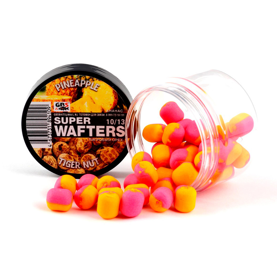Вафтерсы (wafters) GBS нейтральной плавучести 10x13мм Ананас Тигровый Орех