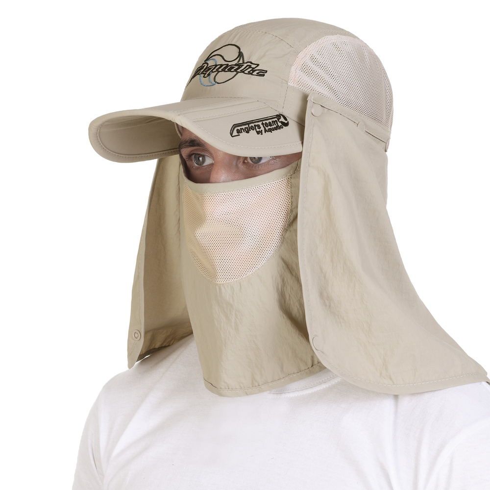 Кепка Aquatic KA-15Б складная с защитой лица и шеи цв.бежевый