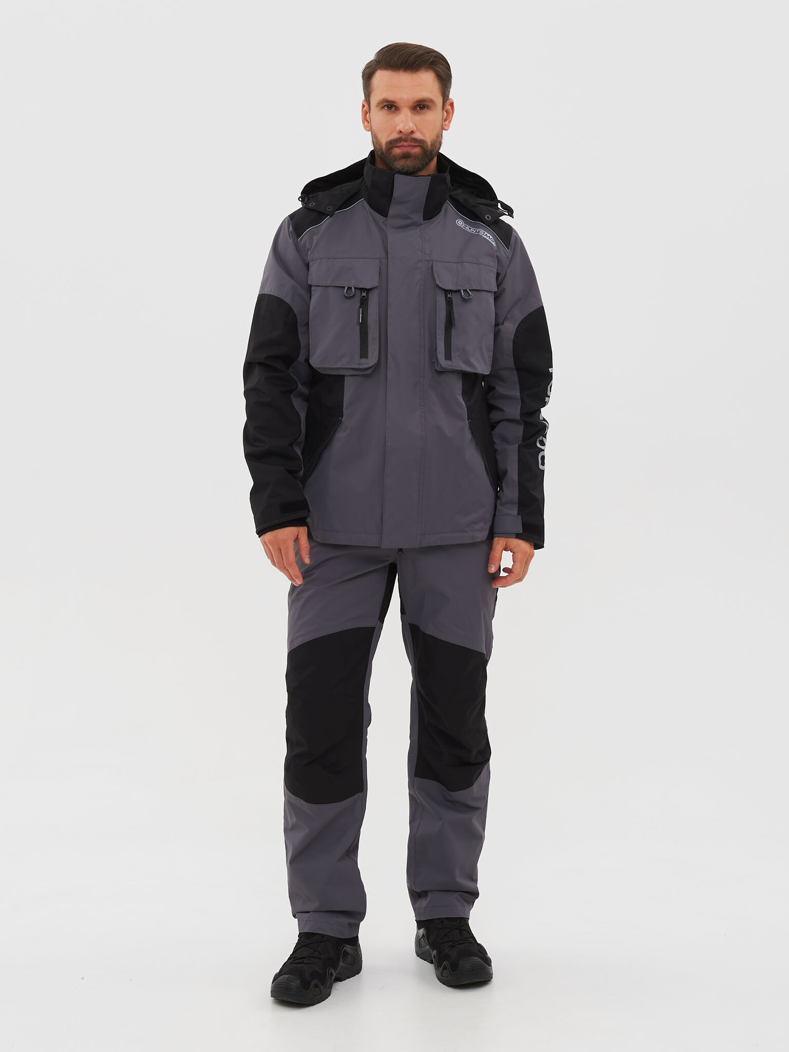 Костюм демисезонный Huntsman Торнадо (до 0 С) цв. Серый, ткань Breathable р. 44-46, рост 170-176