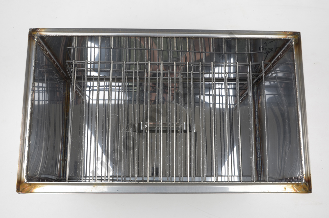 Коптильня трехъярусная с гидрозатвором 490х295х275, нерж. сталь 1 мм 