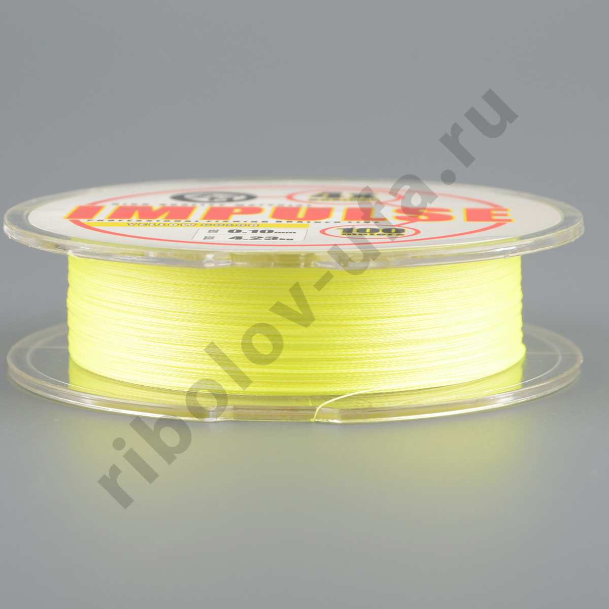 Шнур плетёный Zander Master Impulse x4 yellow, 100м, 0.10мм