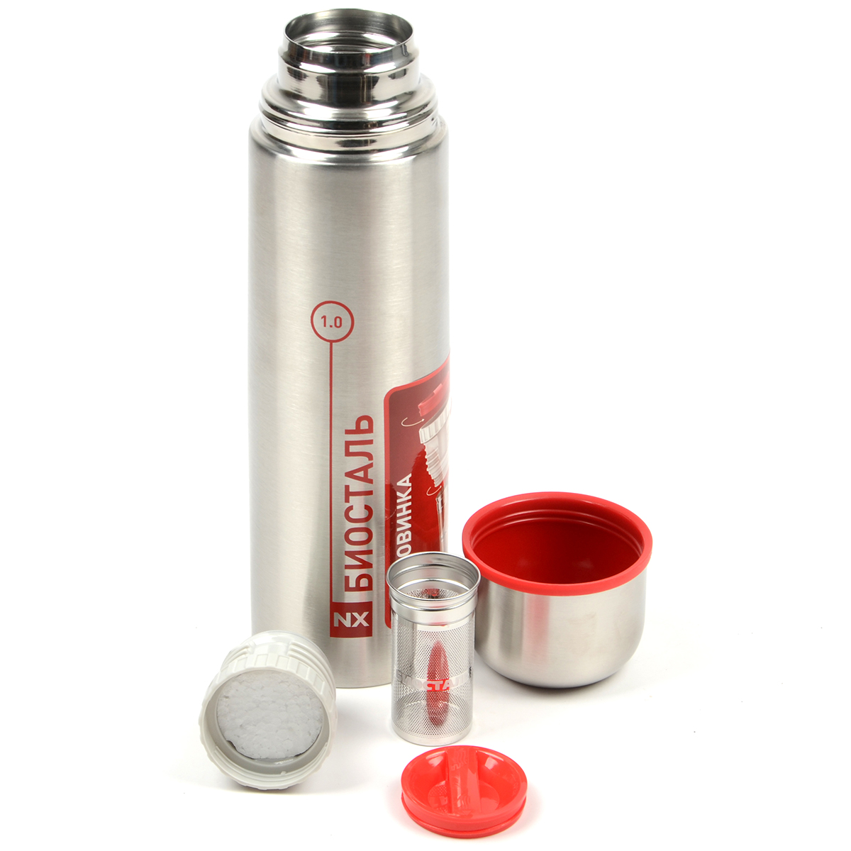 Термос Biostal узк. горло пробка с ситечком 1.0л (NX-1000Z)