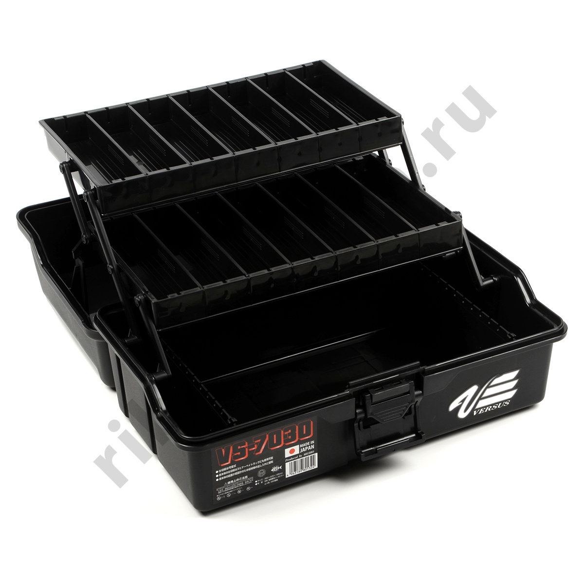 Ящик рыболовный Meiho Versus (390*220*195), черный (VS-7030-BL)