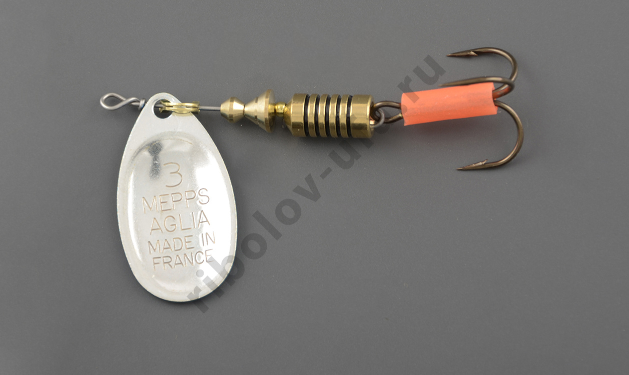 Блесна Mepps Aglia Platinum № 1, синий/серебро