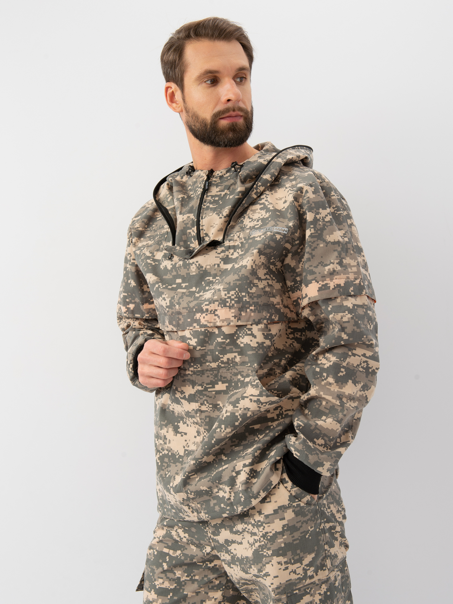 Костюм летний Антигнус-Люкс ткань Сорочка цвет 128/2 (светлый пиксель) Размер: 52-54, Рост: 182-188