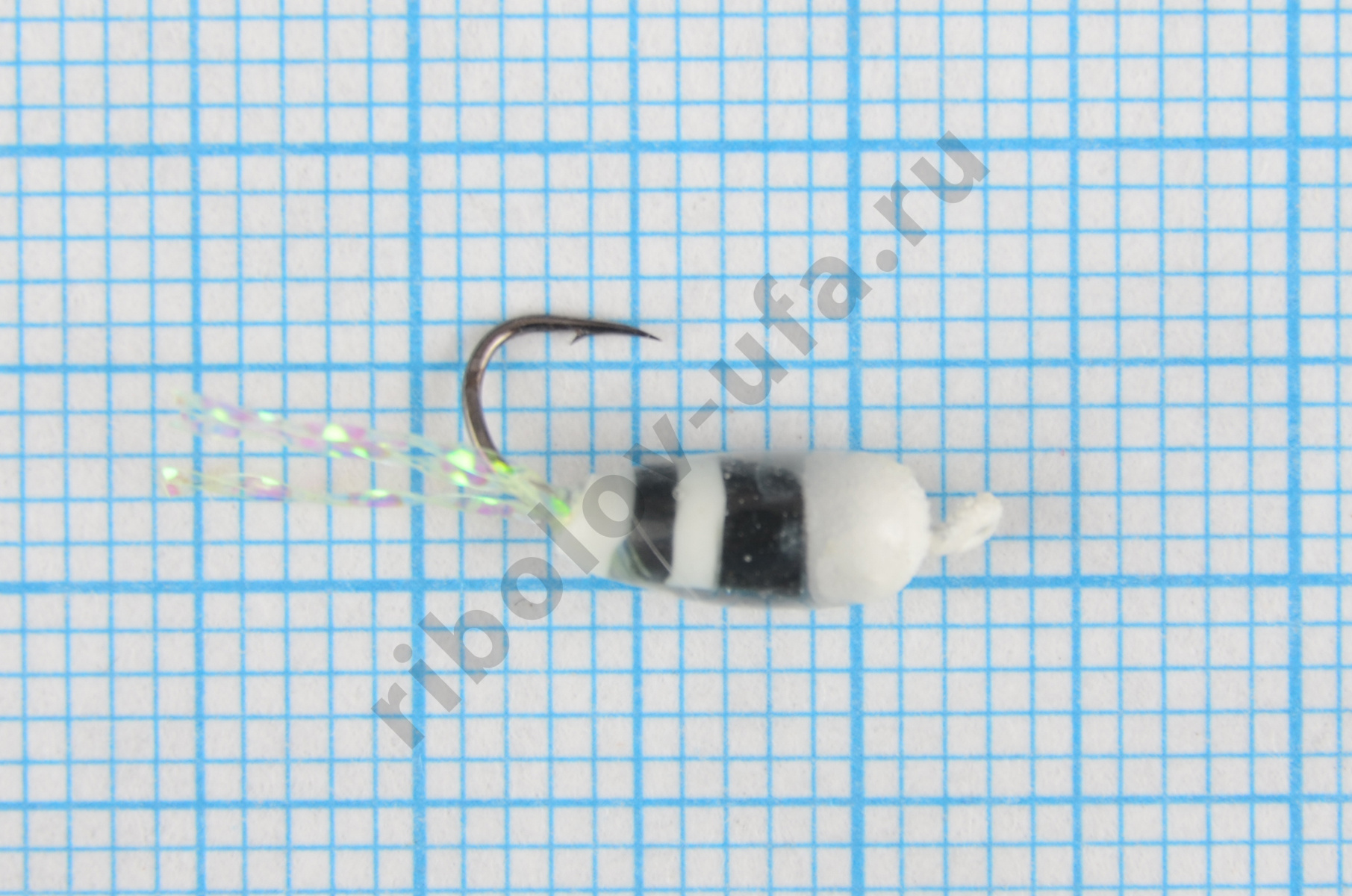 Мормышка Владимирский вольфрам Поденка 3мм 0,35гр Glow in Dark