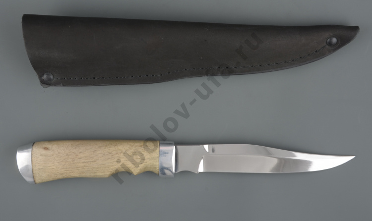 Нож туристический НР-10 хирургич.нерж.сталь, 65х13, орех (ручная работа)