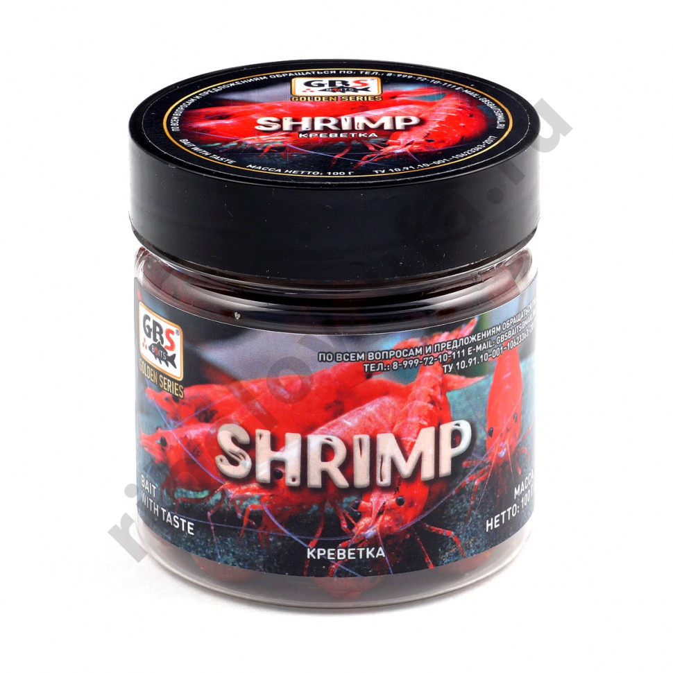 Бойлы GBS насадочные 15мм 132гр (банка) Shrimp Креветка