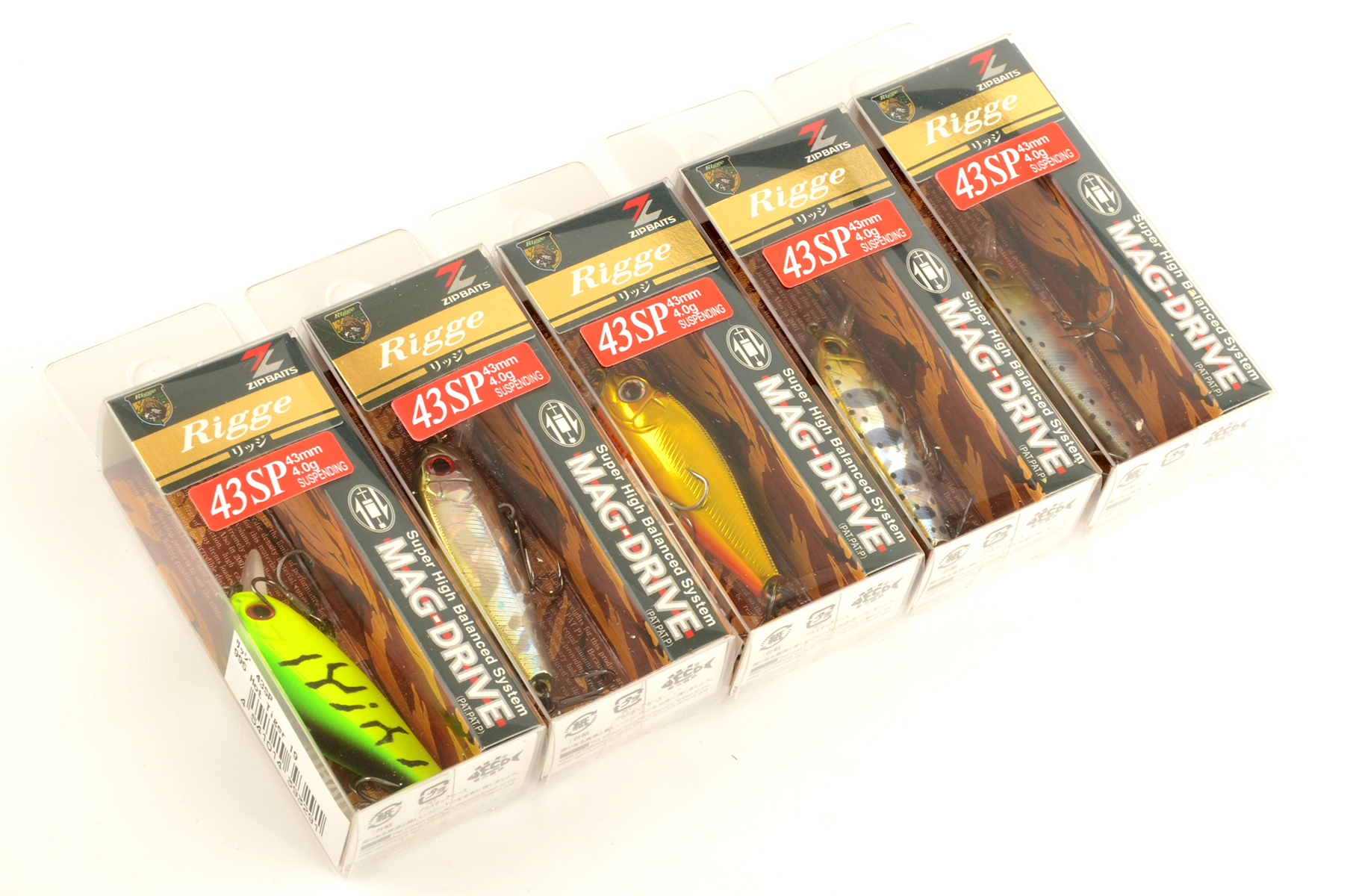 Воблер Zipbaits Rigge 43SP, 43 мм, 4.0 гр., суспенд., загл. 0.2-0.6 м, цвет № 995