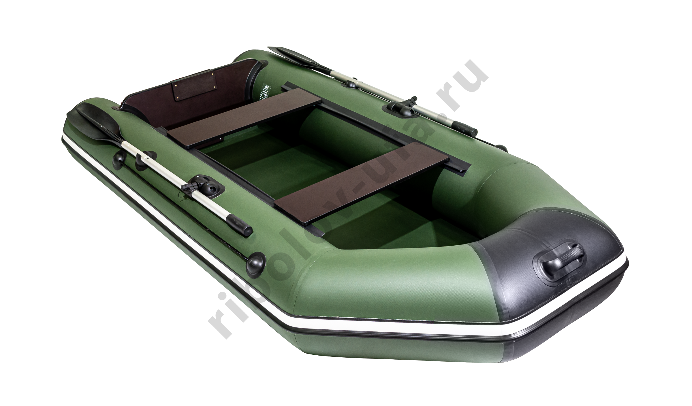 Лодка Аква 2800 зеленый/черный