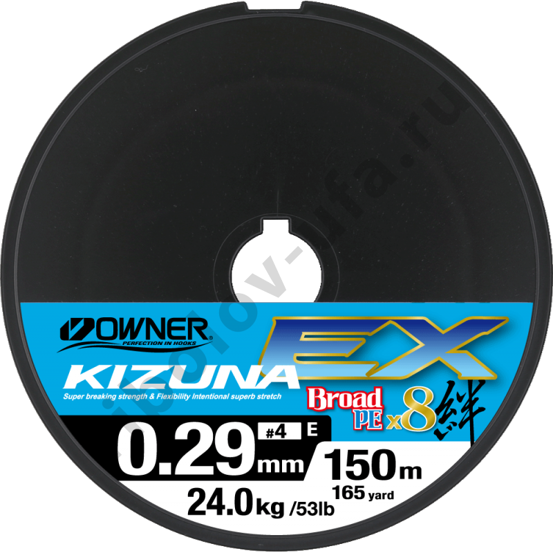 Шнур плетёный Owner Kizuna EX Broad PE X8 150m multicolor 0,29mm, 24kg