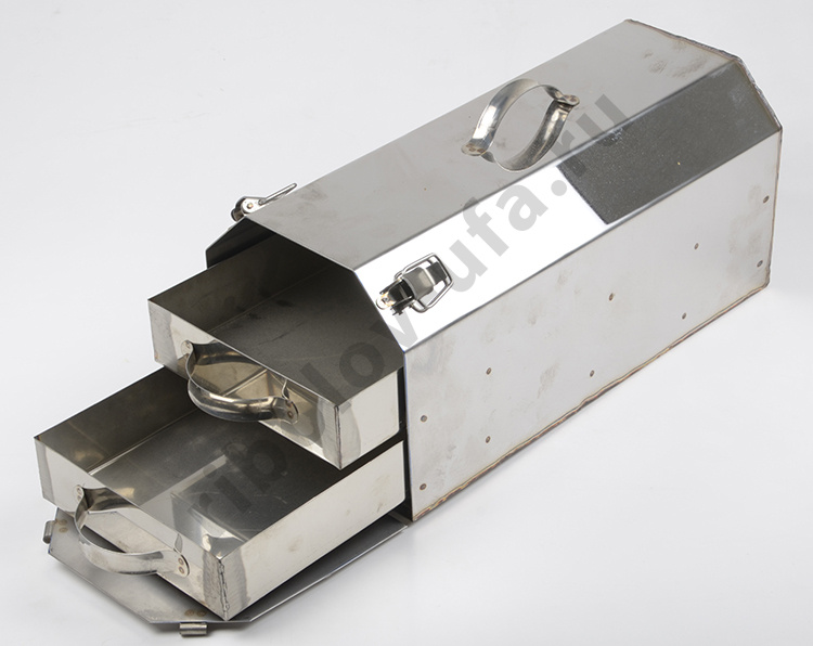 Жаровня 2-х ярусная нержавеющая сталь 400*195*185мм 1,2мм 8001 (Аша)