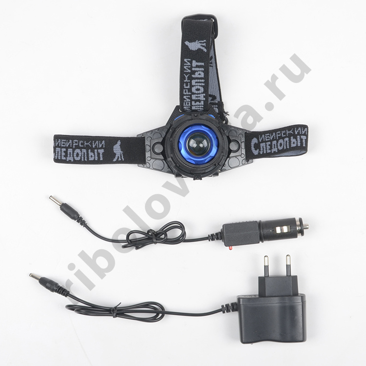 Фонарь налобный Сибирский Следопыт Вольт 1L,zoom, аккум. 220В+12В (500лм) HL24