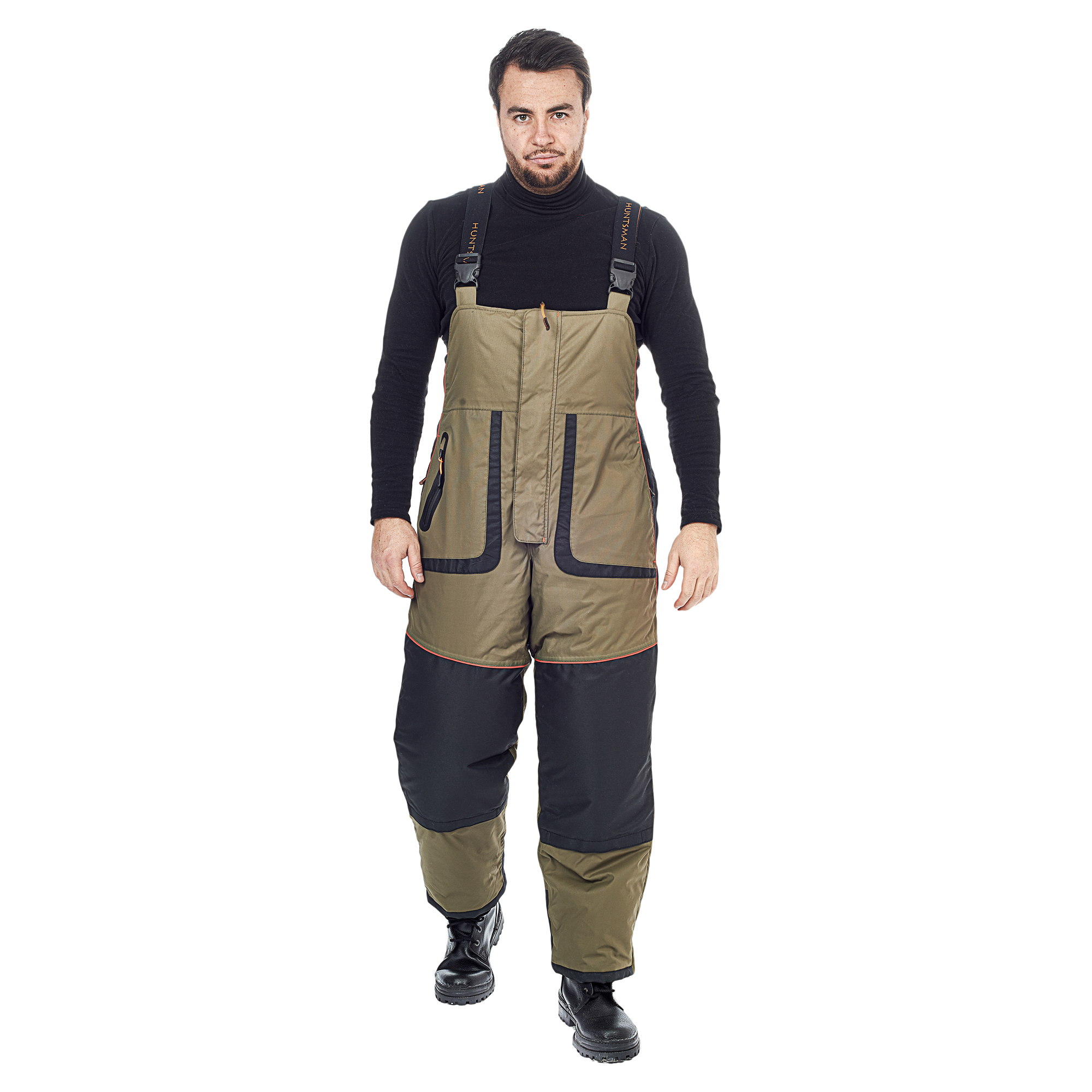 Костюм зимний Huntsman Siberia Lux цв.Хаки/Черный ткань Breathable р. 48-50, рост 170-176 (РР)