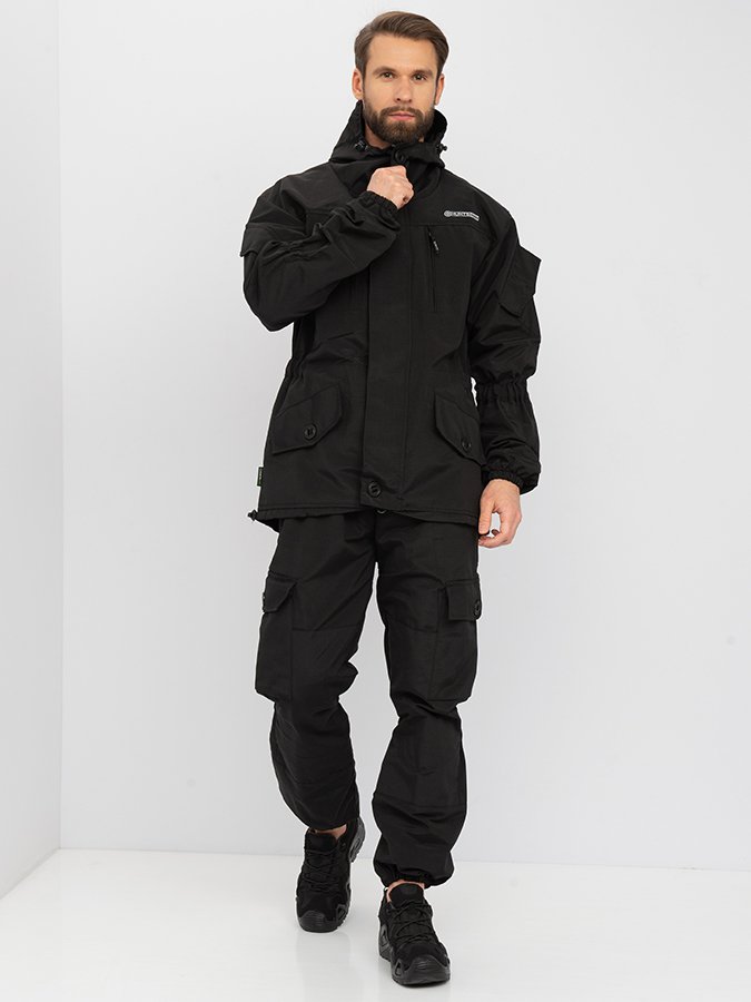 Костюм летний Huntsman Горка-5 цв. Черный ткань Смесовая Рип-Стоп р. 56-58 рост 182-188 на молнии