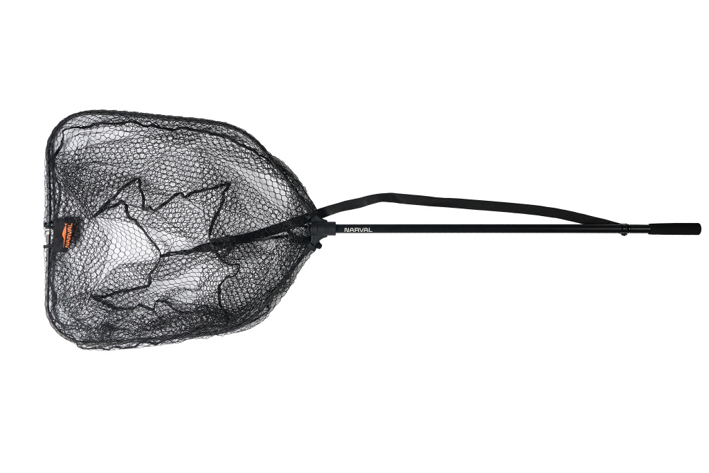 Подсачек Narval складной Fishing Landing Net I 80x70x2cm #Black & Orange