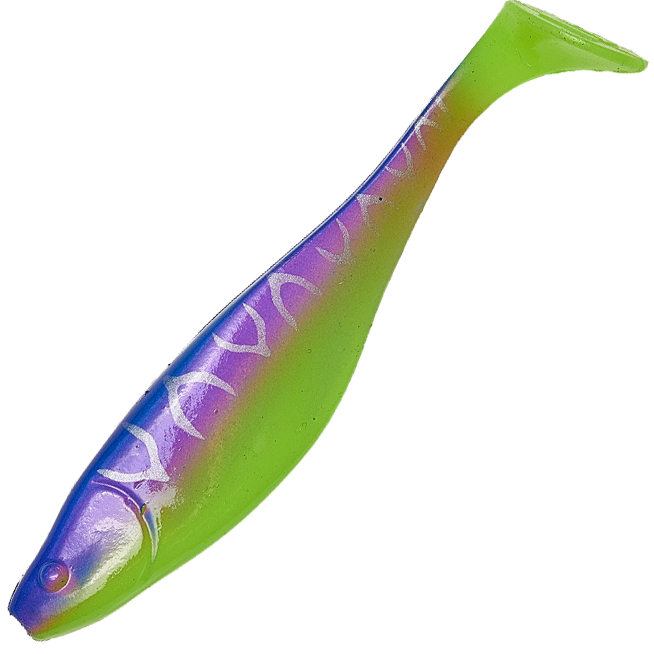Силиконовая приманка Narval Commander Shad 12cm #050-Acid Pluml (4шт/уп)