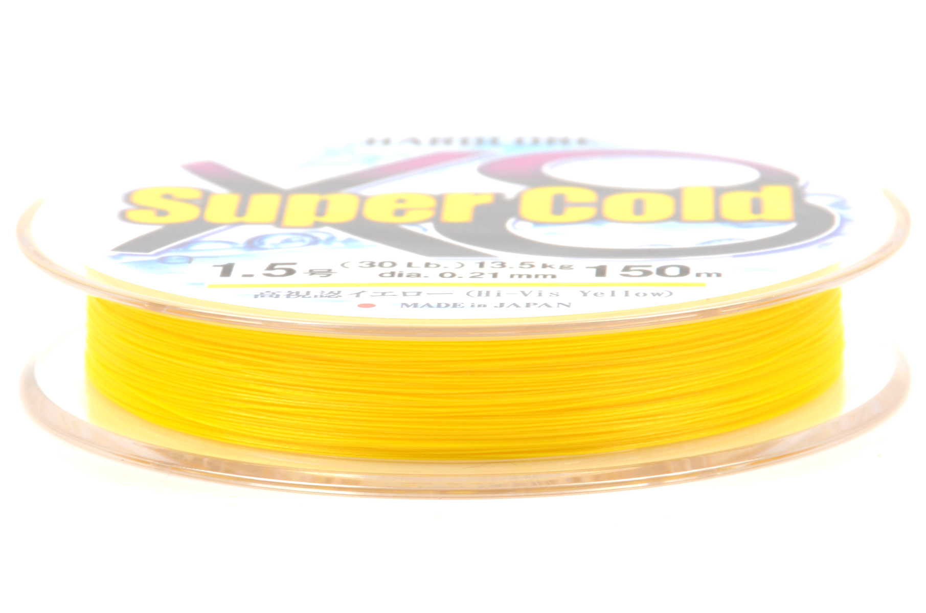 Шнур плетёный Duel Hardcore Super Cold X8 150m Hi-Vis Yellow #1,2 (0,19мм)