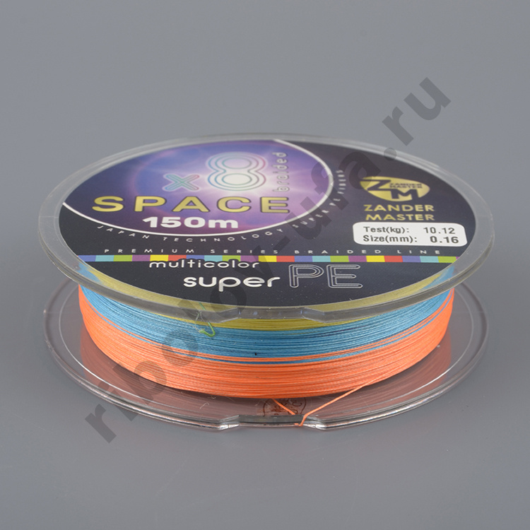 Шнур плетёный Zander Master Space x8 multicolor, 150м, 0.14мм