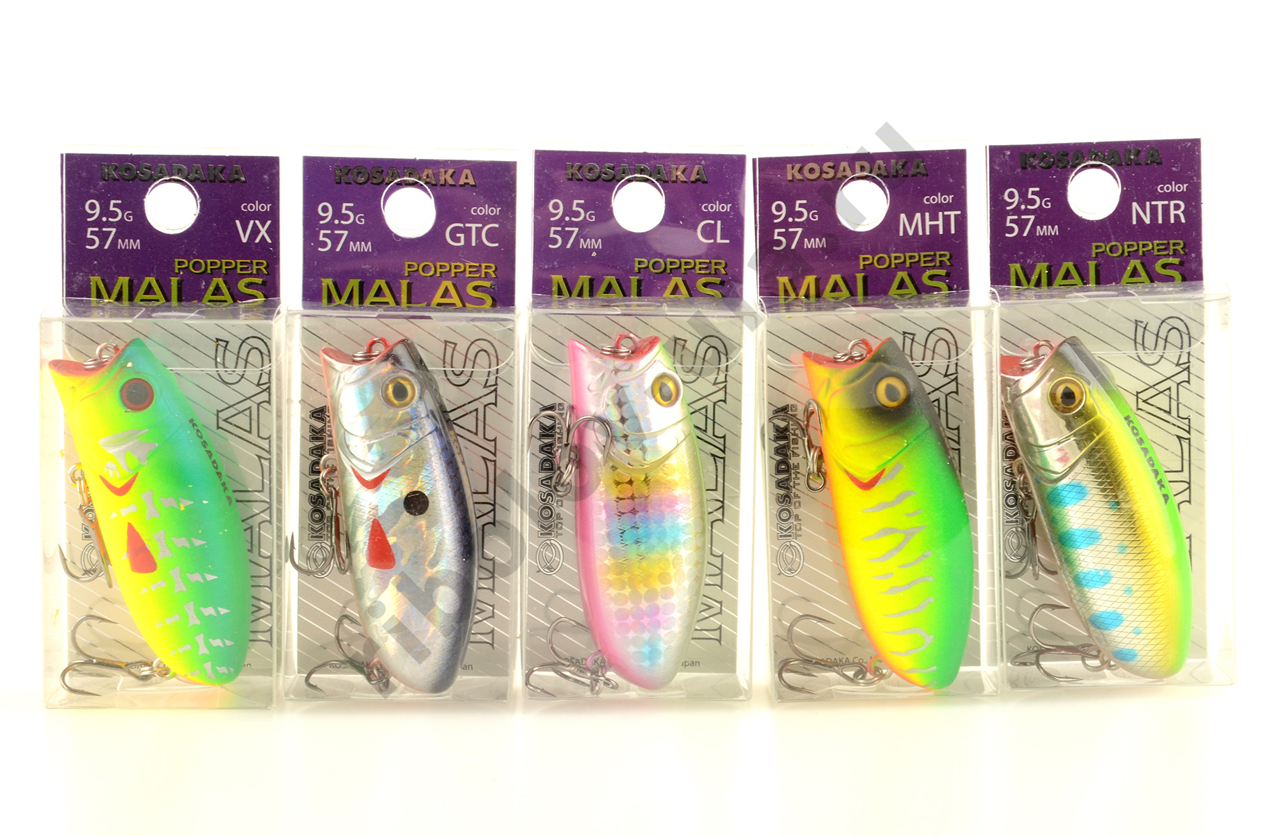 Воблер Kosadaka Malas Pop 57 поппер, 57мм, 9.5г, цв. CL