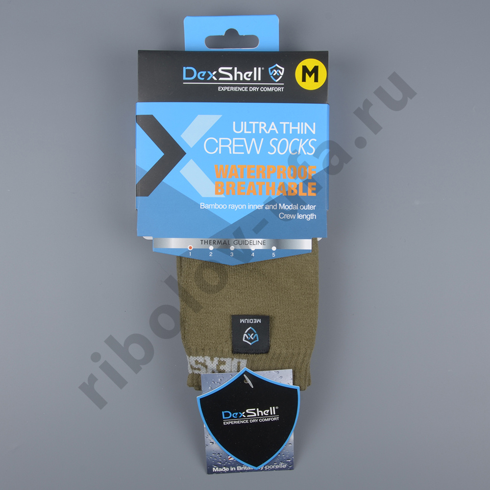 Носки водонепроницаемые Dexshell Ultra Thin Grey DS683OG р.M (39-42)