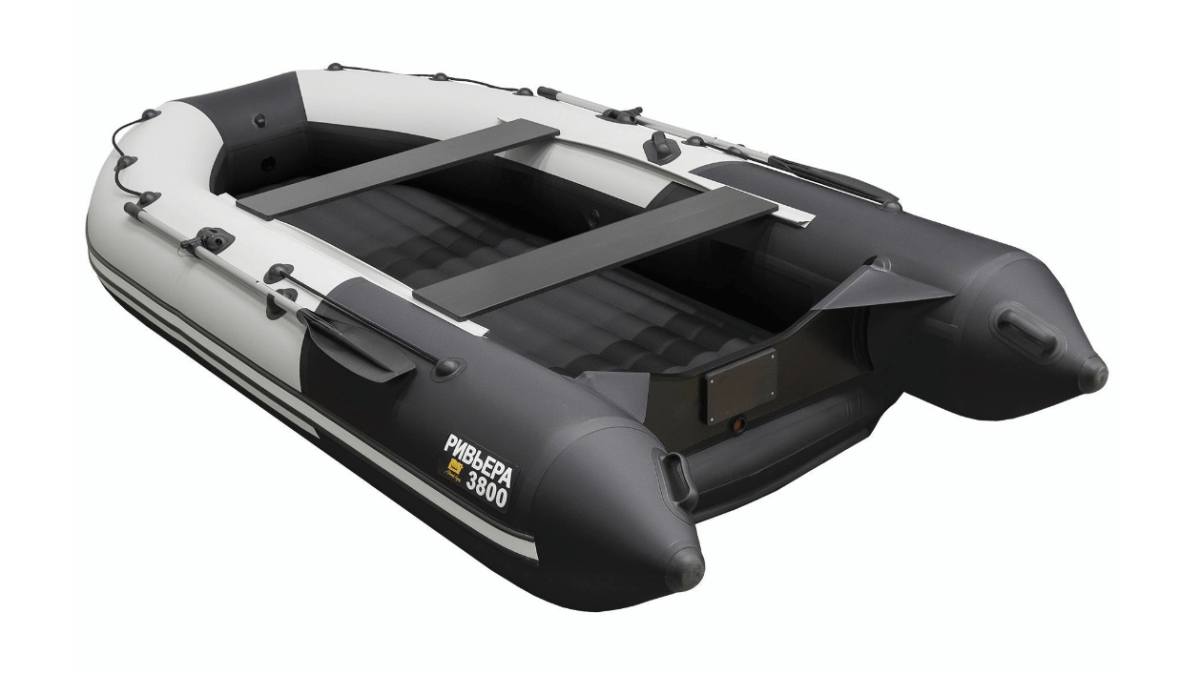 Лодка Ривьера Компакт 3800 НДНД комби светло-серый/черный