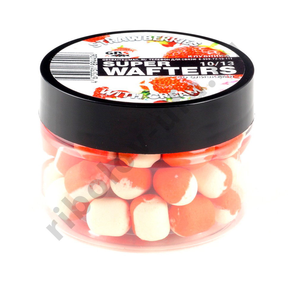 Вафтерсы (wafters) GBS нейтральной плавучести 10x13мм Клубника со Сливками 