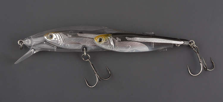 Воблер LiveTarget Glass Minnow Juv. BB (jerkbait) 120мм, 18г, сусп., 1,2м, silver/smoke GFB120S951