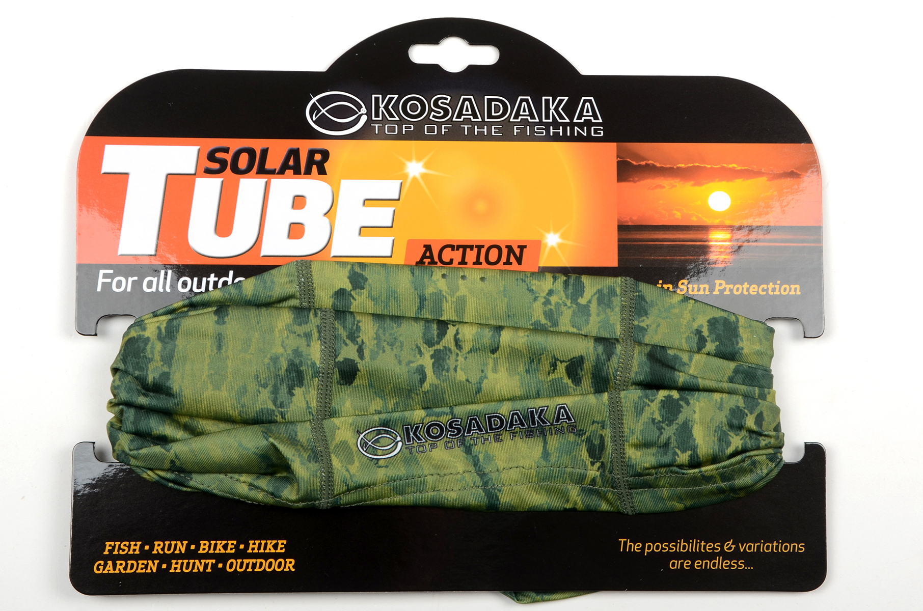 Маска бафф Kosadaka Ice Silk Sunblock UV защита, цв. Khaki Snake