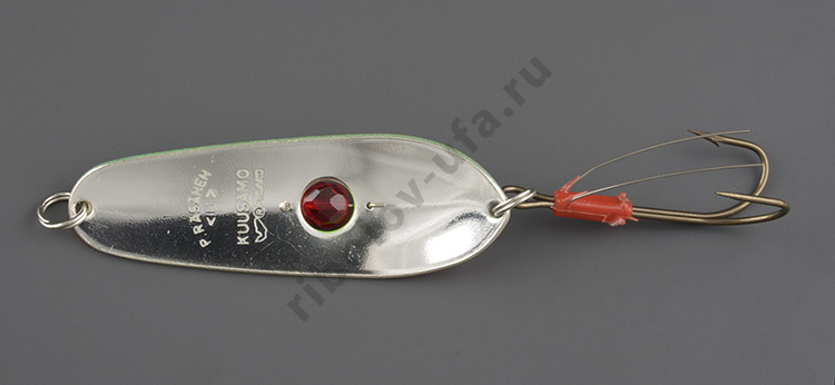 Блесна колеб. Kuusamo Rasanen 70/20 (бусинка, незацеп.) BL/GR/FYe/FR-S