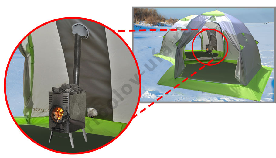 Палатка зимняя Лотос 5 Универсал Баня  9м.кв. 320x360x205  5,1кг дюрал