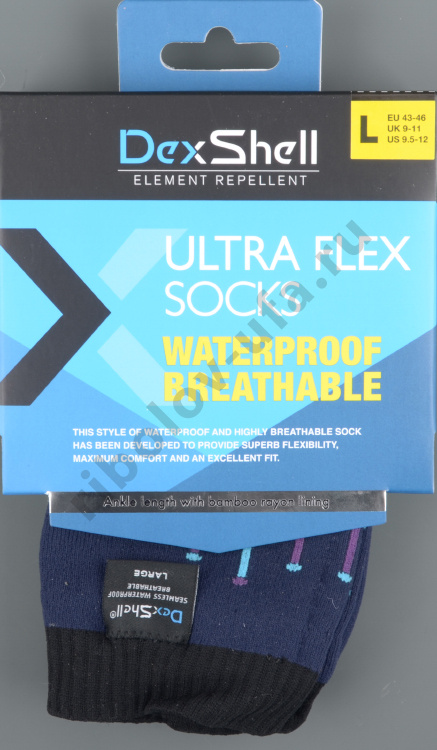 Носки водонепроницаемые Dexshell Ultra Flex DS653NVYJAC р.L (43-46)