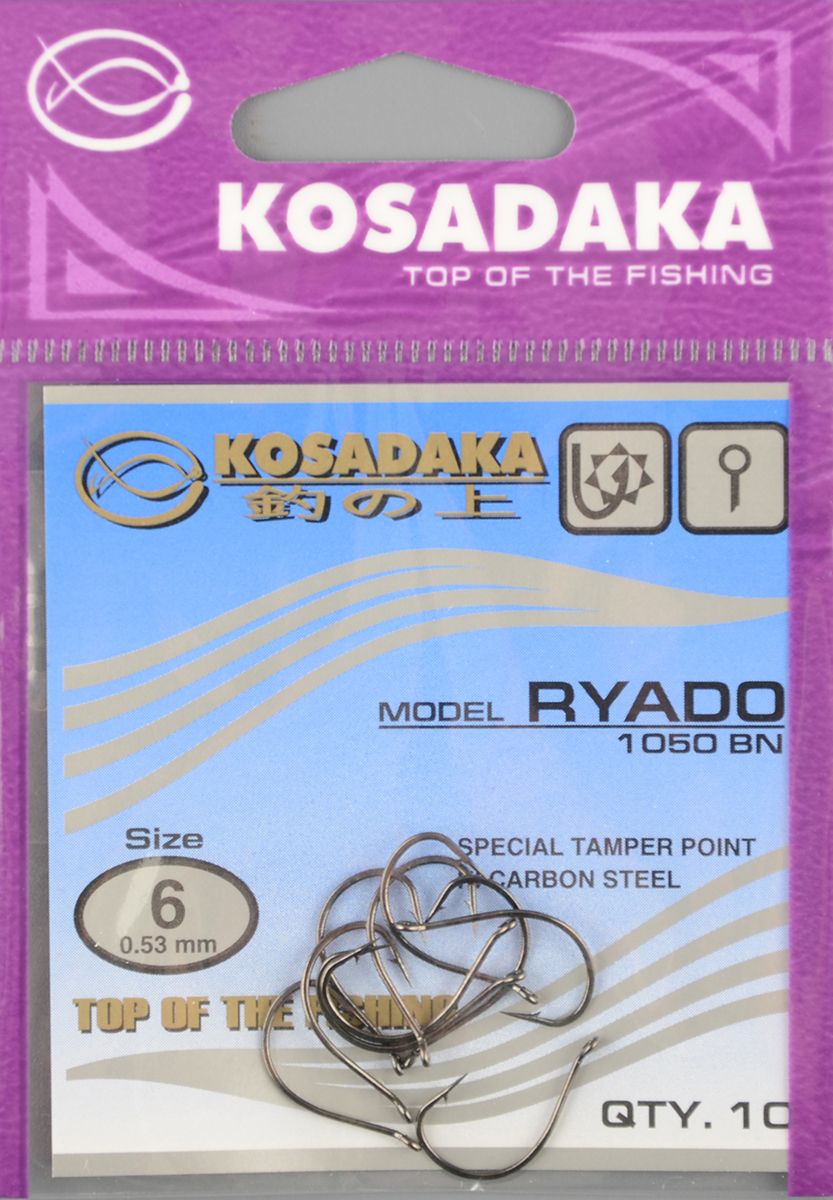 Одинарные крючки Kosadaka Ryado BN №6