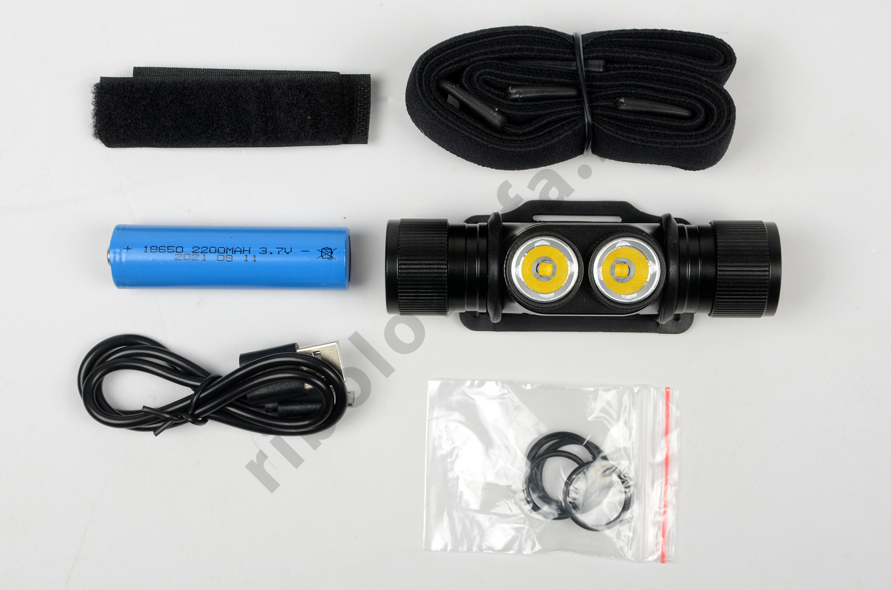 Фонарь подводный налобный Sargan Night Star 900 люмен, 2 диода, черный, свет желтый