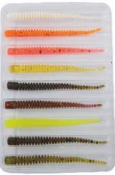 Силиконовая приманка Lucky John Pro Series King Leech 2.0in 5.08см /Mix1 (9шт/уп)