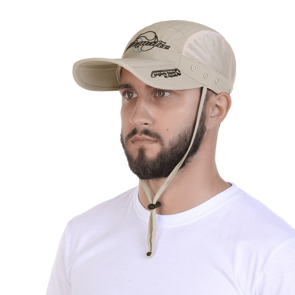 Кепка Aquatic KA-15Б складная с защитой лица и шеи цв.бежевый