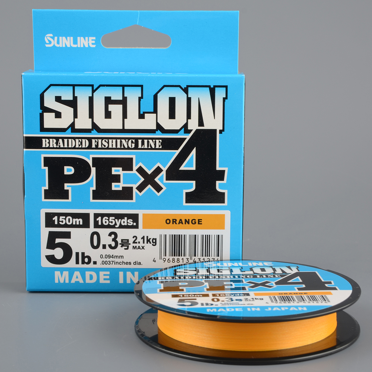 Шнур плетёный Sunline Siglon PEx4 150m Orange #0.3/ 5lb