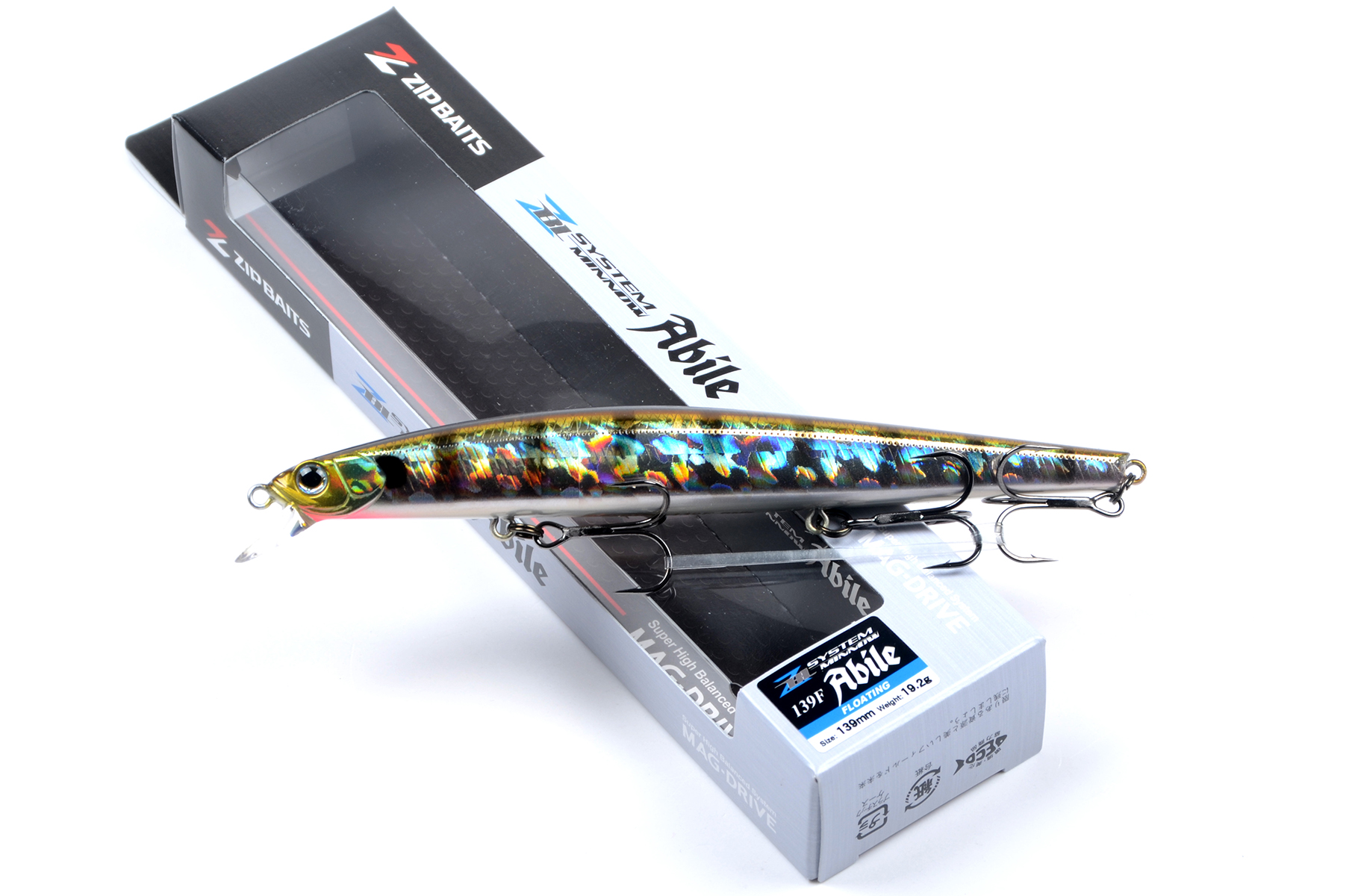 Воблер Zipbaits ZBL System minnow 139F Abile, 139 мм, 19,2 гр., плав., 0,3-0,5 м, 509 Blue Gill
