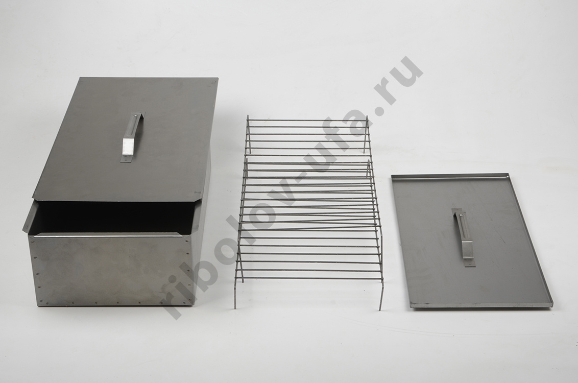 Коптильня двухъярусная Стандарт Плюс с поддоном для сбора жира 480х280х170. сталь 0,8 мм 