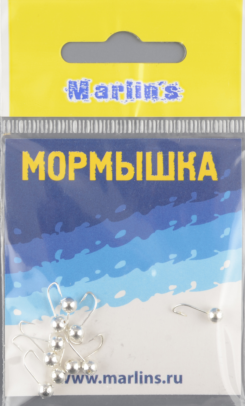 Мормышка литая Marlins Шар 4мм (0,36гр) кр. Crown серебро 7000-202