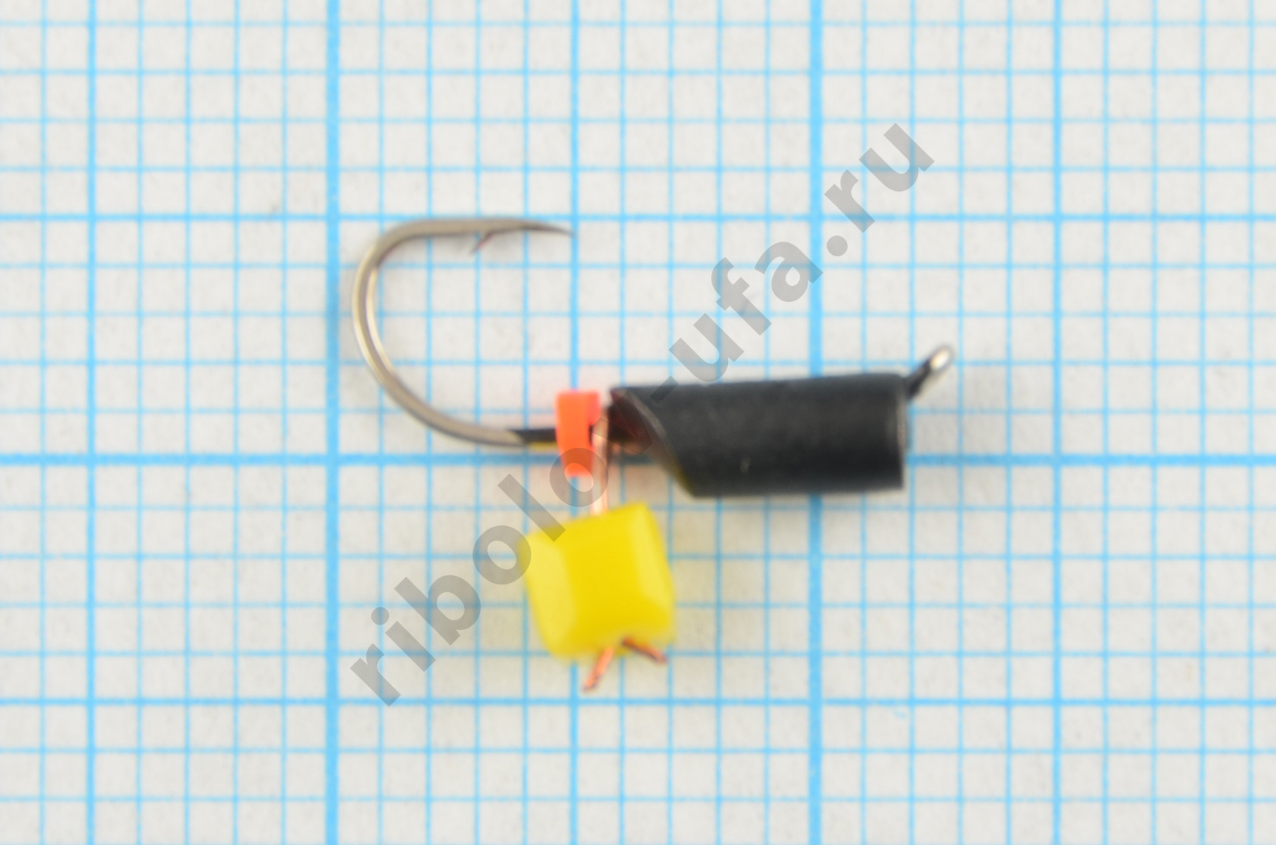 Мормышка Мир Вольфрама Столбик сырный кубик подвесной д. 2,5 мм черный 