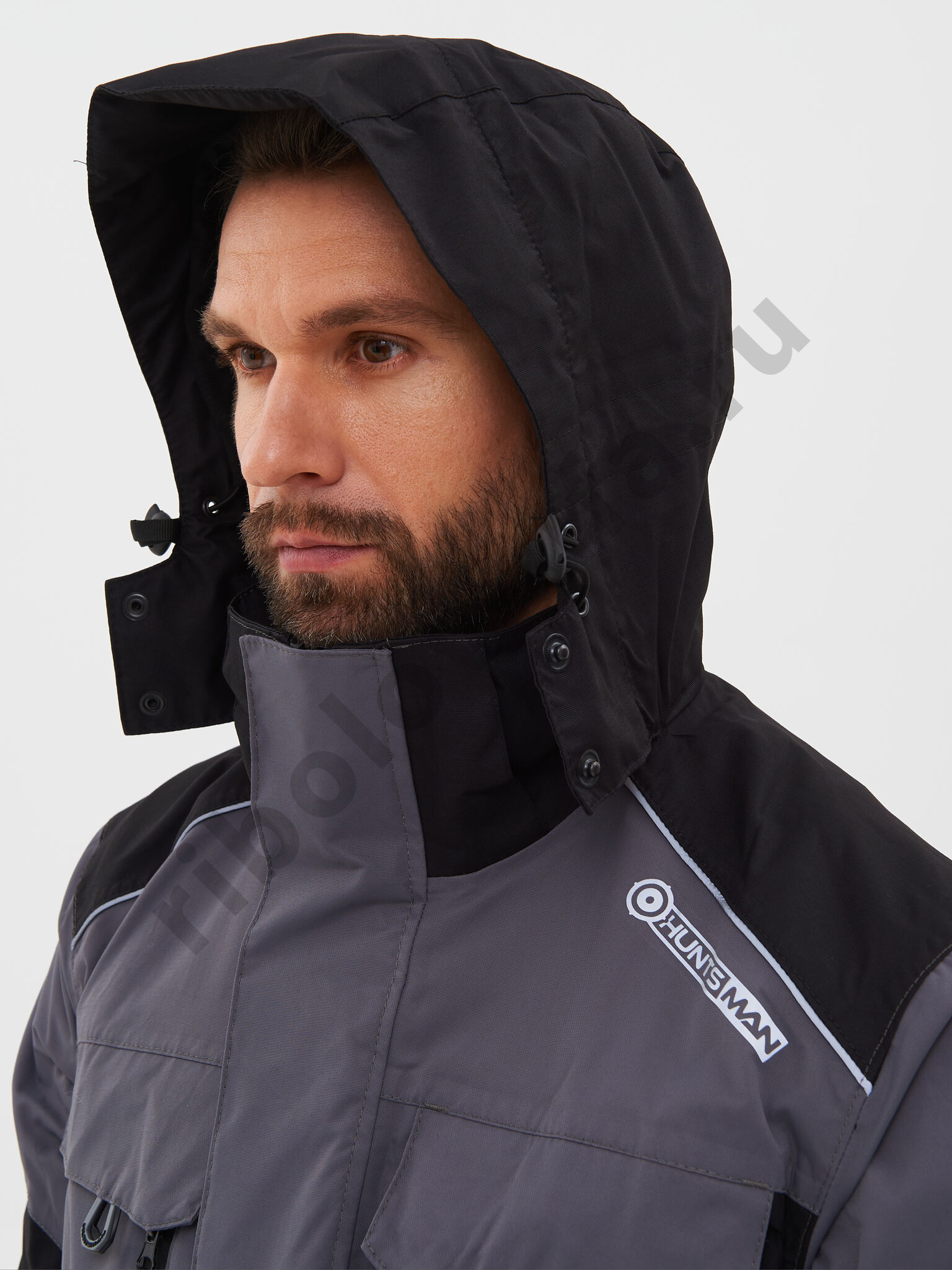 Костюм демисезонный Huntsman Торнадо (до 0 С) цв. Серый, ткань Breathable р. 44-46, рост 170-176