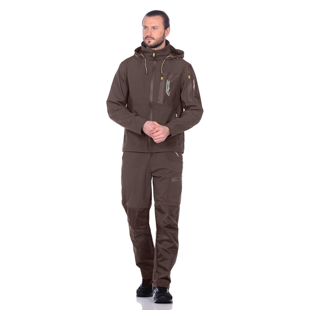 Костюм Aquatic демисезонный К-16Ф от дождя (цвет falcon, ткань soft shell) р. 48-50