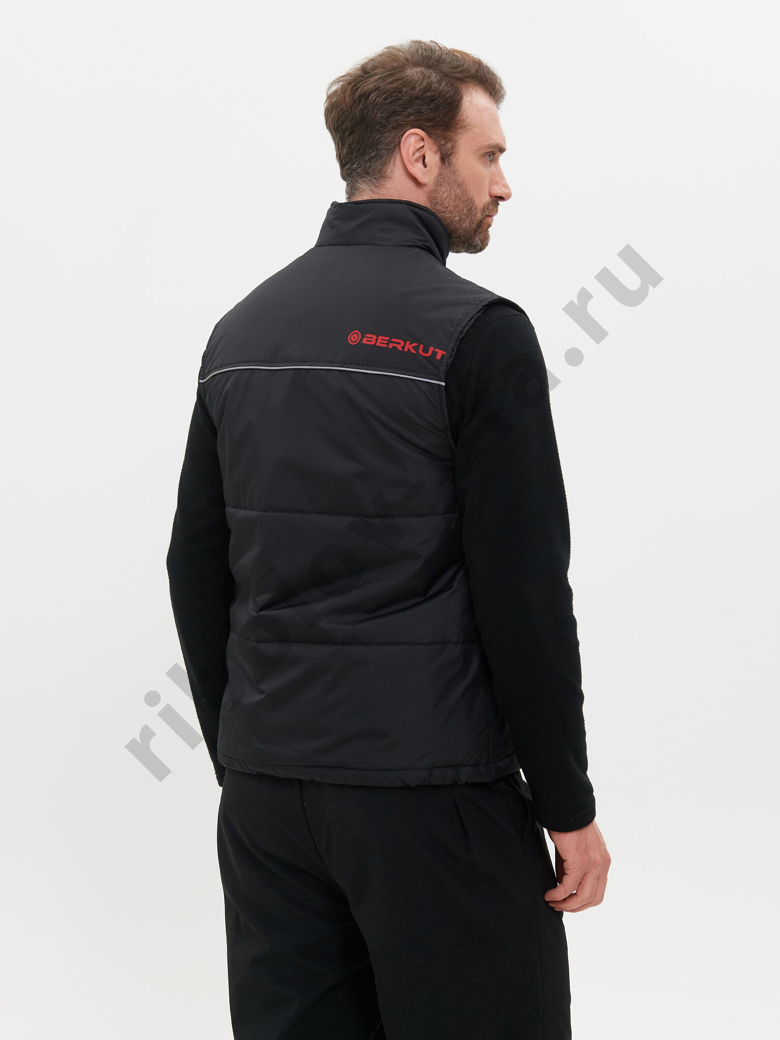 Жилет утепленный Huntsman Беркут цв. Черный ткань Дюспо р. 48-50, рост 176