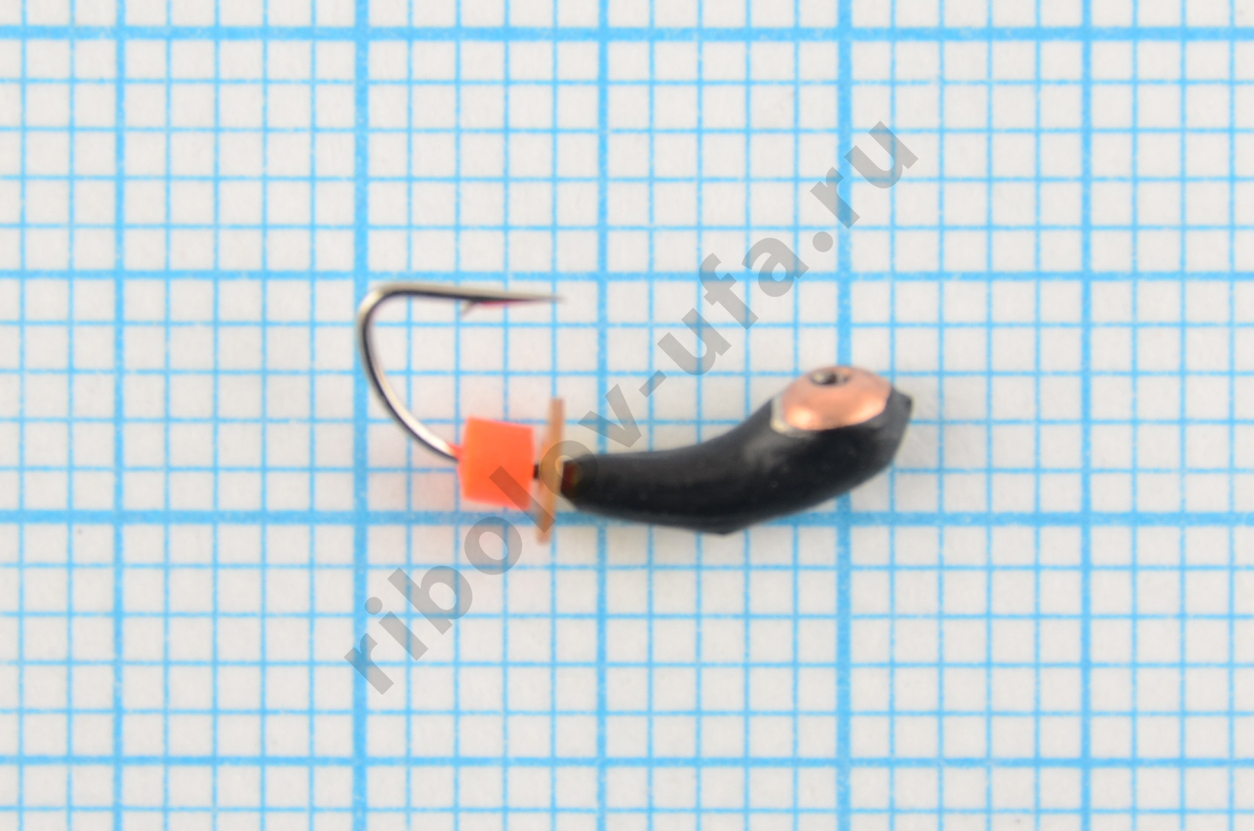 Мормышка Wormix точеная вольфрамовая Уралка d=2 с медной коронкой арт. 4083