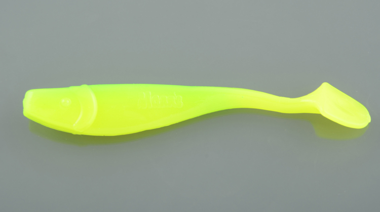 Силиконовая приманка Manns Billy-100 лимонный с ярко-зеленой спинкой (20 шт/уп) 100-103