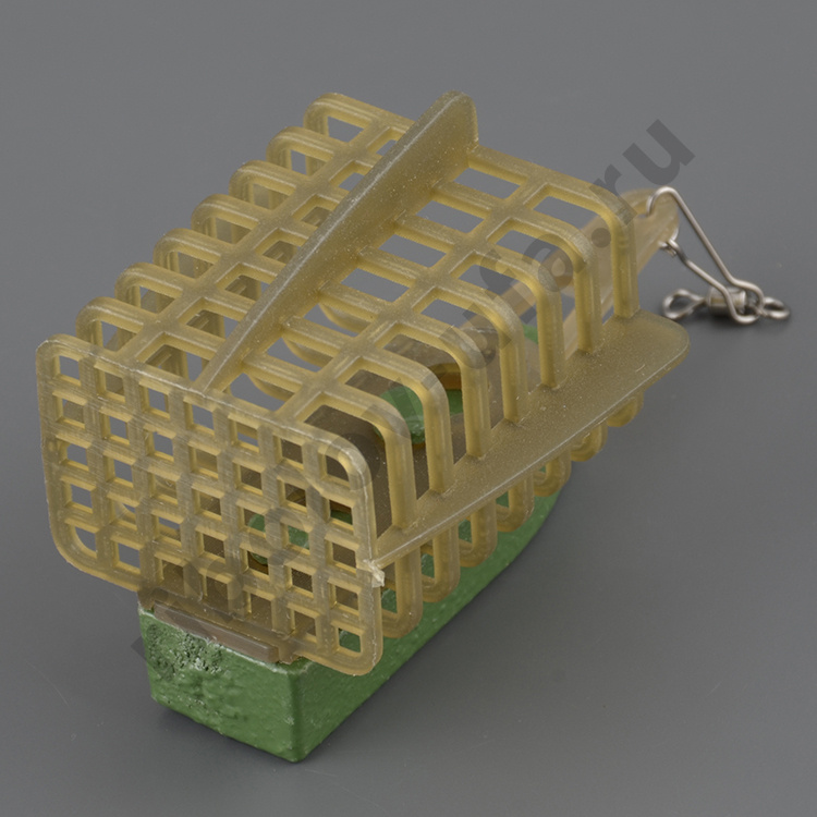 Кормушка фидерная Caiman пластик. прямоугольная с дном 100гр. (10шт/уп) 65709