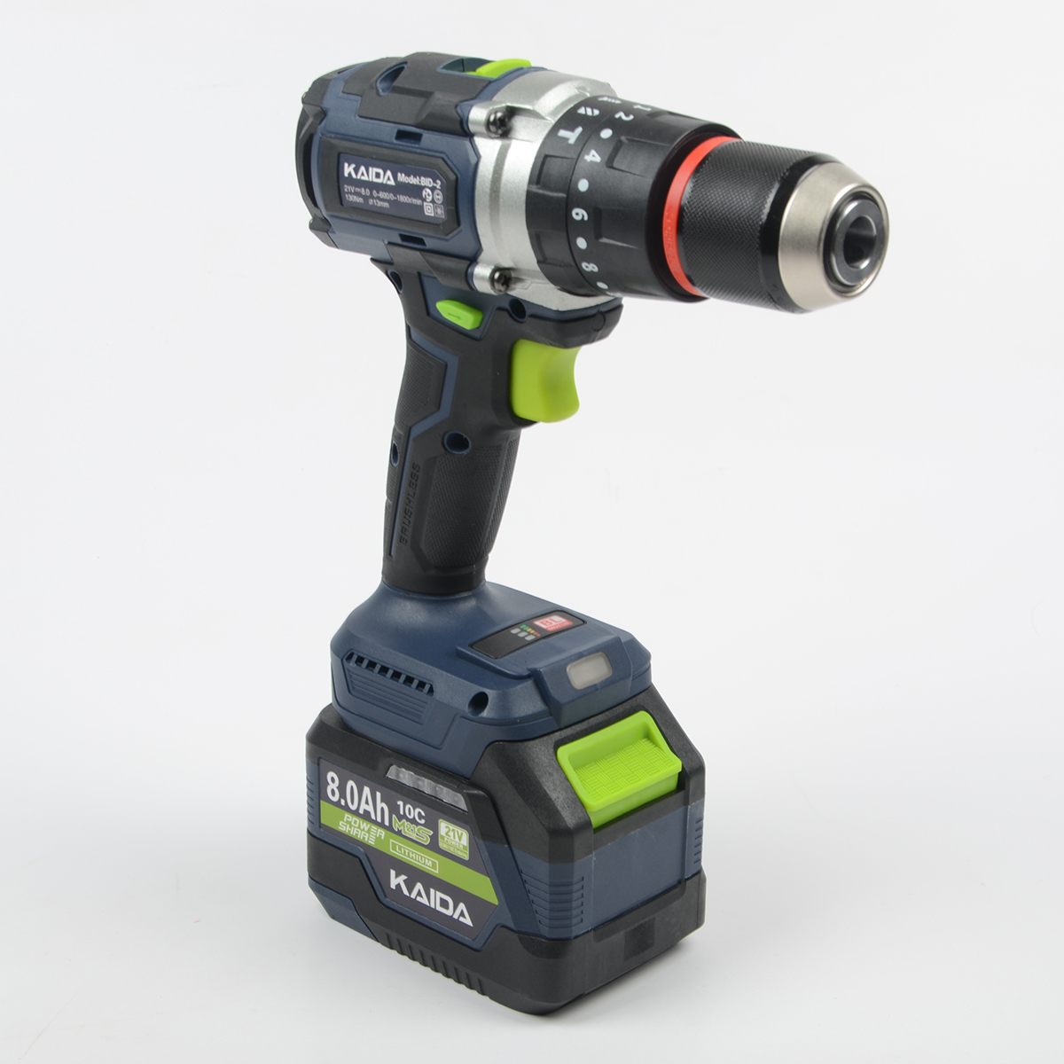 Шуруповерт-электробур Kaida 21V 8A 130NM (в кейсе)
