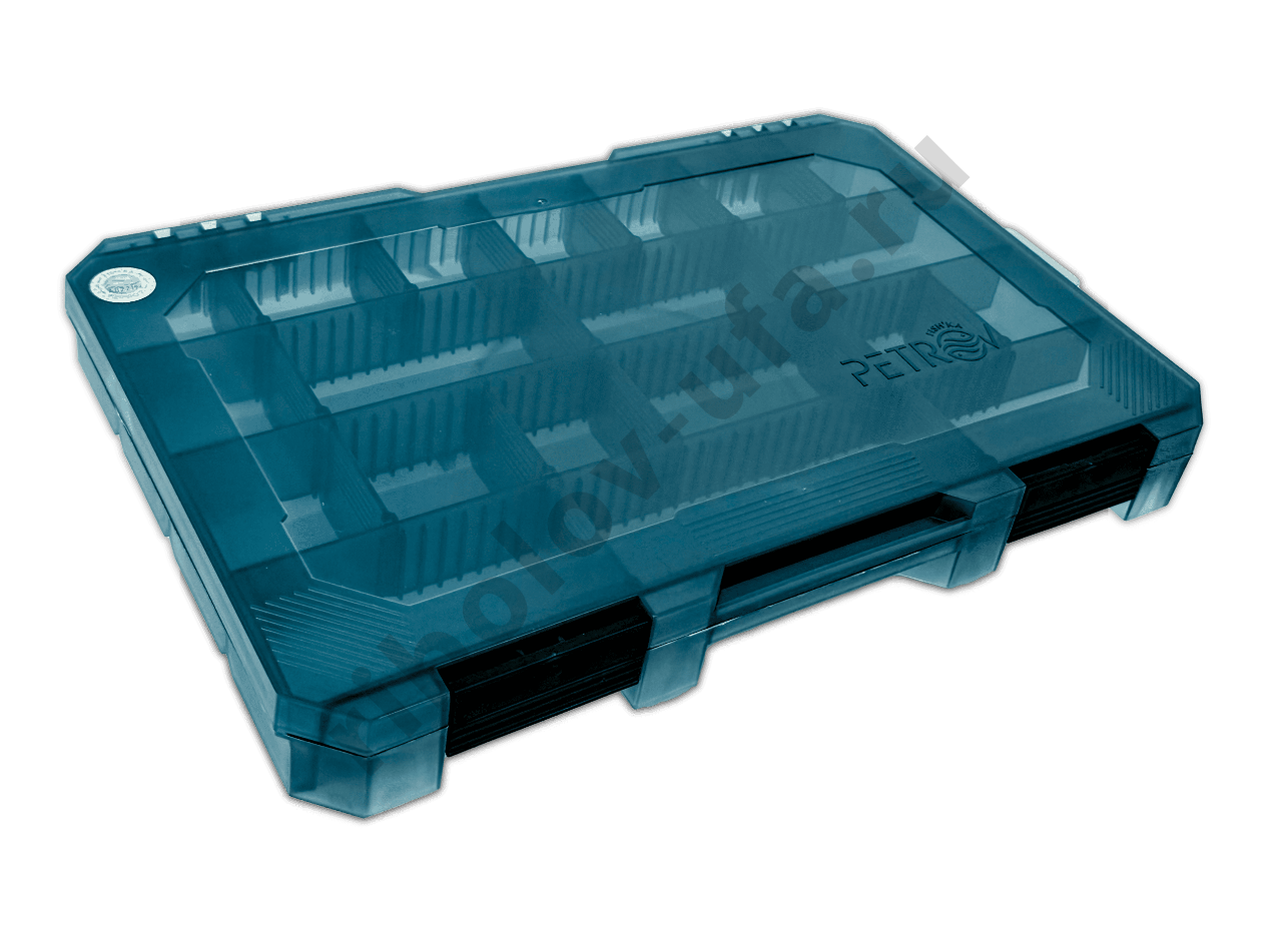 Коробка Fishka Petrov 40 тонированный бирюзовый 347*228*39мм